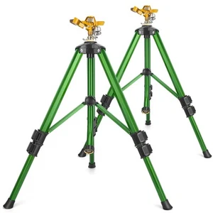 Impact Sprinkler on Tripod Base, Tripod Sprinklers for Yard Large Area, 360° ... - Picture 1 of 7