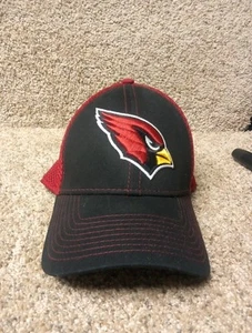 Arizona Cardinals Hat Cap Mens Fitted Black Red Medium-large #314 - Picture 1 of 7