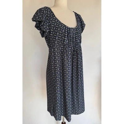 Vintage Y2K  Mini Dress L P Geometric Grunge 2000s Rave Stretch - Image 1 of 4