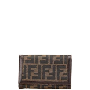 FENDI Zucca Bifold Wallet 31052 Brown Canvas Leather - Picture 1 of 13