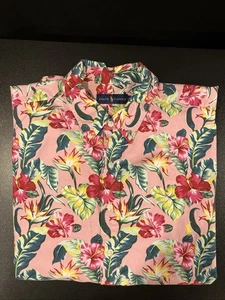 Ralph Lauren Polo Men’s 2X BIG Button Down SS Shirt Pink Hawaiian Tropical AOP - Picture 1 of 7
