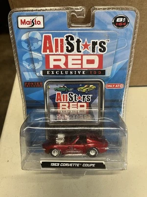 Corvette 1969 fundido a presión exclusivo 100 rojo Maisto All Stars cupé 1:64 plateado Foto 1 de 3