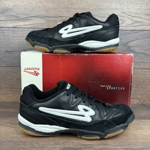 Entrenadores de fútbol sala Lanzera Avanti vintage sin existencias negros para hombre talla UK 7 - Imagen 1 de 14