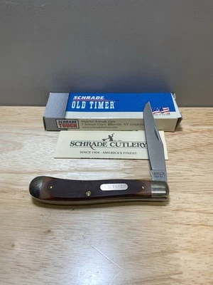 Schrade  Old Timer 194OT Trapper Liner Lock Folding Pocket Knife Made In USA - Image 1 of 4