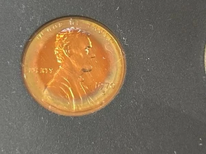 1970 PROOF SET-BULL EYE TONING SET,PENNY,NICKEL,DIME,K H,W Q,40% SILVER. # 3  - Picture 1 of 8