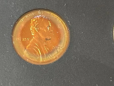 1970 PROOF SET-BULL EYE TONING SET,PENNY,NICKEL,DIME,K H,W Q,40% SILVER. # 3  - Image 1 of 4