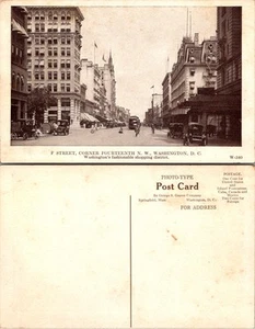 Postal de colección - calle F, esquina catorce n. w., washington, dc - Imagen 1 de 1