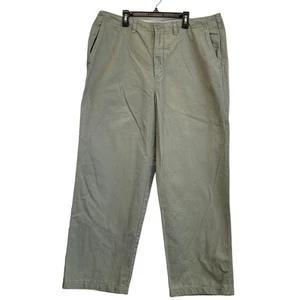 Land's End Herren 37 weich grün khaki 100% Baumwolle Freizeit/Arbeit Outdoor Hose - Bild 1 von 11