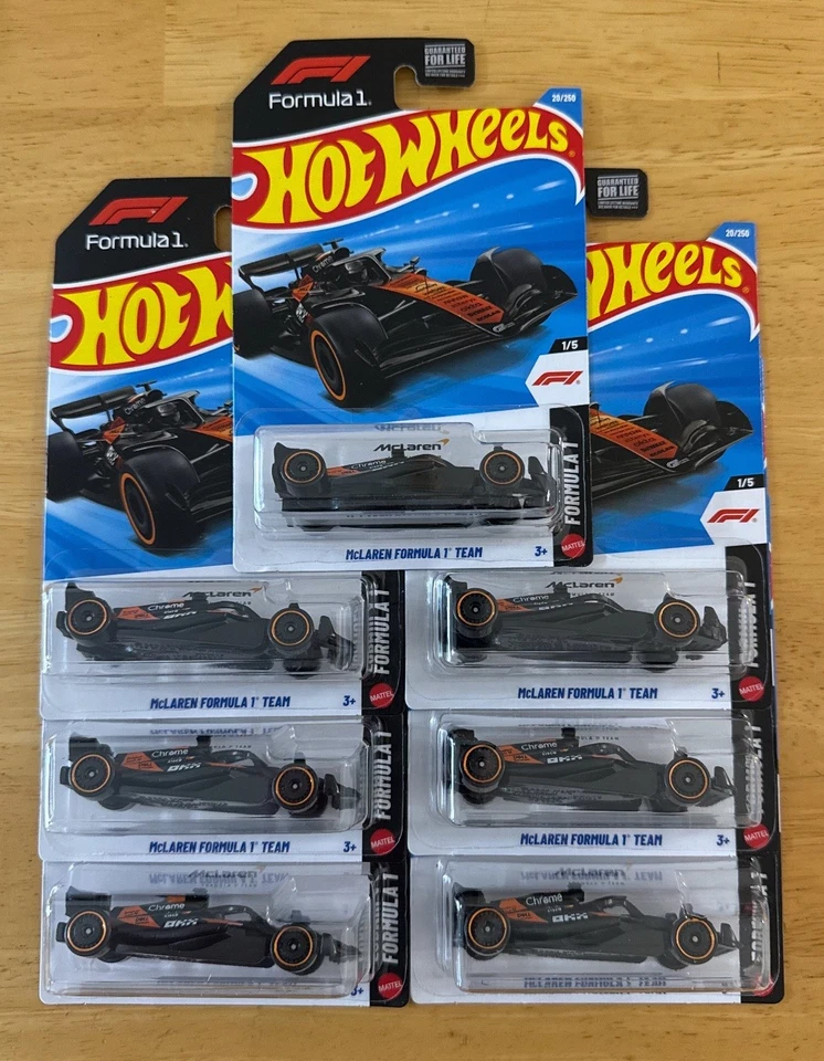 Hot Wheels 2026 Case B Mainline # F1 MCLAREN FORMULA 1 TEAM Lot Of 7 - Image 1 of 1