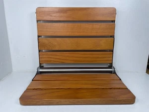 18" Faltbarer Teak Duschsitz Wandmontage, Klappbarer Duschsitz, Faltbare Dusche - Bild 1 von 12