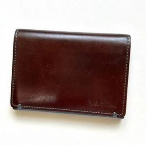 Paul Smith Authentic Leather Business Card Holder Card Case Cordovan - Picture 1 of 8