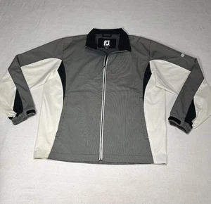 Footjoy Jacket Dryjoys Hydrolite White Gray Full Zip Mens M Golf Rain Waterproof - Picture 1 of 24