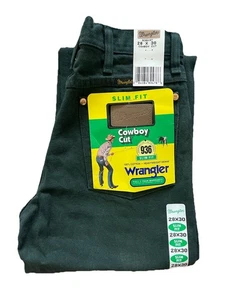 Vintage Wrangler Slim Fit Denim grün Jeans Baumwolle USA NOS Multi Größe 936KMT - Bild 1 von 4