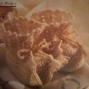 ~Crochet~Antique Heirloom Baby Booties~Pattern Only~ - Picture 1 of 2
