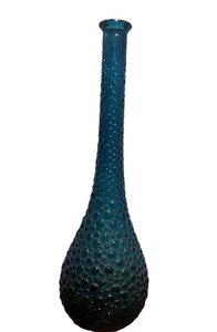 Glas Empoli Genie Flasche Dekanter ohne Stopfen Blau 15" Vintage Antik Italien - Bild 1 von 5