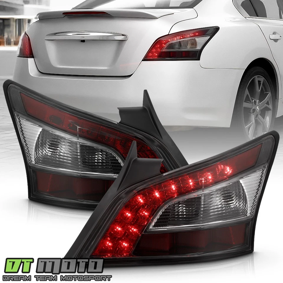 For 2012 2013 2014 Nissan Maxima Red Smoked Tail Lights Brake Lamps Left+Right - Image 1 of 4