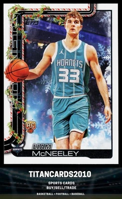 Liam McNeeley 2025-26 Topps ПРАЗДНИЧНЫЙ дебютант RC Charlotte Hornets No229 - Изображение 1 из 2