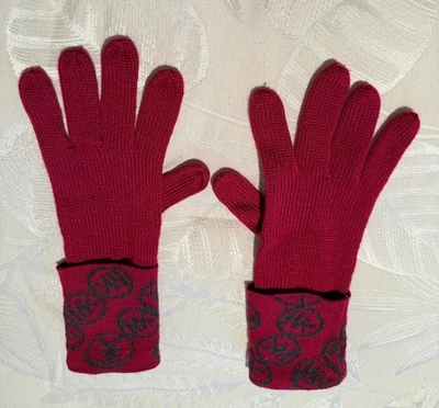 Michael Kors Knit Women's Gloves Initials stretchy soft warm - Image 1 of 3