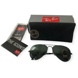 Gafas de sol Ray-Ban Aviator clásicas RB3025 marco negro  - Imagen 1 de 8