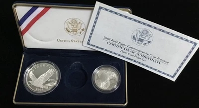 2008 Bald Eagle Commemorative Proof Set w/box & COA **MISSING GOLD COIN** - Image 1 of 4