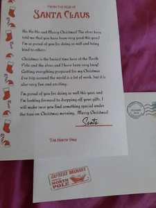 10 x Letters from Santa with printed envelope. Fundraisers - Picture 1 of 2