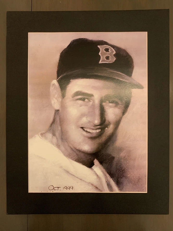 Póster Ted Williams Boston Red Sox Art Haiyan mate 16x20 Foto 1 de 1