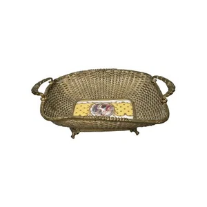 Antique French Woven Bronze Basket Sèvres style - Picture 1 of 10