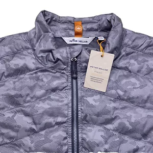 Peter Millar All Course Camo Print Puffer Jacket Gale Gray Men’s Sz XL $198 NWT - Picture 1 of 17