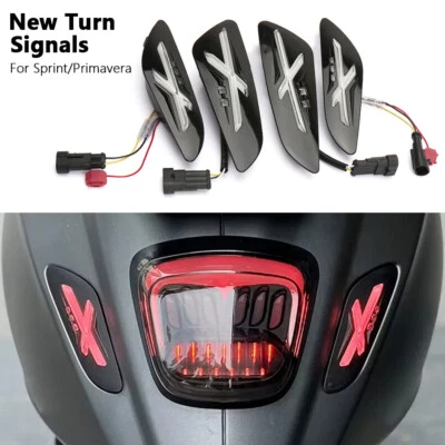 Luz indicadora de giro LED en forma de X para Vespa Sprint Primavera 125 150 Foto 1 de 4
