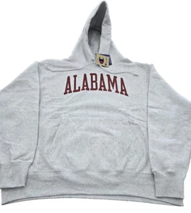 Champion Alabama Crimson Tide Team Reverse Weave Fleece Pullover Hoodie Gray 2XL - Picture 1 of 8