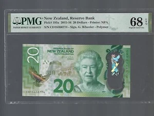 New Zealand 20 Dollars 2015-2016 Polymer P 193 a Superb GEM PMG 68 EPQ - Picture 1 of 2