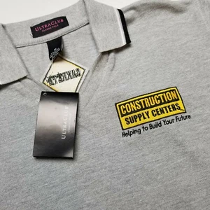 Construction Supply Center Polo Shirt Mens M Sakrete Gray Ultra Club NWT W62 - Bild 1 von 6