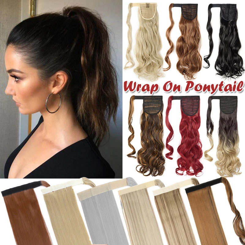Ponytail Extensions Pferdeschwanz Haarverlängerung Haarteil Clip in Zopf Haare - Bild 1 von 4