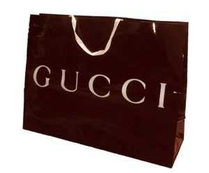 GUCCI Empty Burgundy Red Glossy  Shopping Bag XL 29x22x10” - Picture 1 of 10