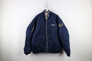 Vintage 90s Fubu Mens XL Distressed Spell Out Reversible Military Bomber Jacket - Picture 1 of 24