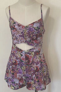 Lucca Couture womens Floral romper Sz Large