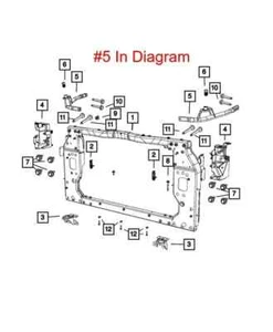 NEW OEM Mopar 2019-2023 Jeep Cherokee Radiator LEFT Support Bracket 68537339AA - Picture 1 of 4