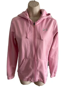 Hollister underarmour girls teen youth zip sweatshirt hood hoodie pale pink S - Picture 1 of 11
