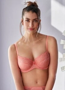 Soutien-gorge 95D (80D eu) avec armatures CONTURELLE de FELINA Magnolia Papaye - Picture 1 of 8