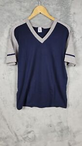 Vintage Champion Shirt Men's XL 80's V-Neck Rugby Single Stitch