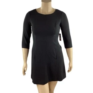 Vince Camuto Petite 12P Black Mini Fit and Flare Dress 3/4 Sleeve - Picture 1 of 7
