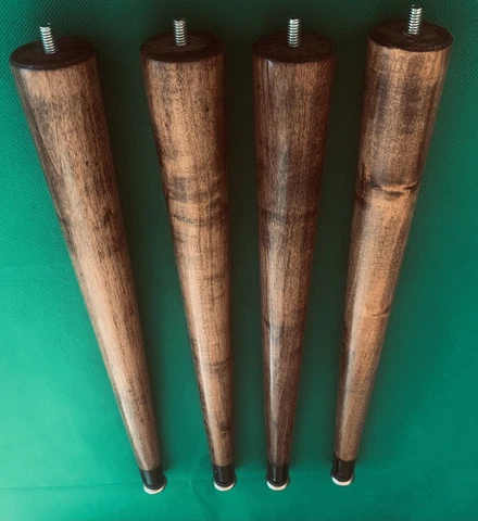 4 MAPLE MCM Mid Century Modern Pencil Coffee EndTable Furniture Legs 15 3/4”L Cover