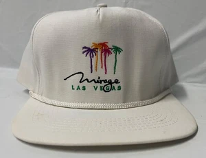 MIRAGE LAS VAGAS CAP CASINO SNAPBACK WHITE ROPE VINTAGE HAT - Picture 1 of 8