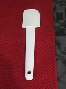 TUPPERWARE SILICONE Double Sided Spatula USA Vintage White Heat Resistant 11” - Picture 1 of 5
