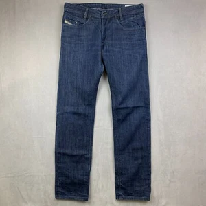 Diesel Mens Pants 32 Blue Jeans Iakop Regular Slim Tapered Dark Wash Rigid 32x32 - Bild 1 von 13