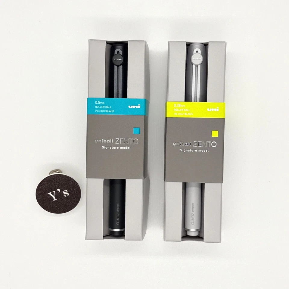 Mitsubishi uni-ball ZENTO 0.5mm 0.38mm signature model Silver Black Set