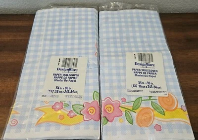 Manteles de papel de primavera de Pascua American Greetings primavera 54" x 96". Nuevo x2 Foto 1 de 4