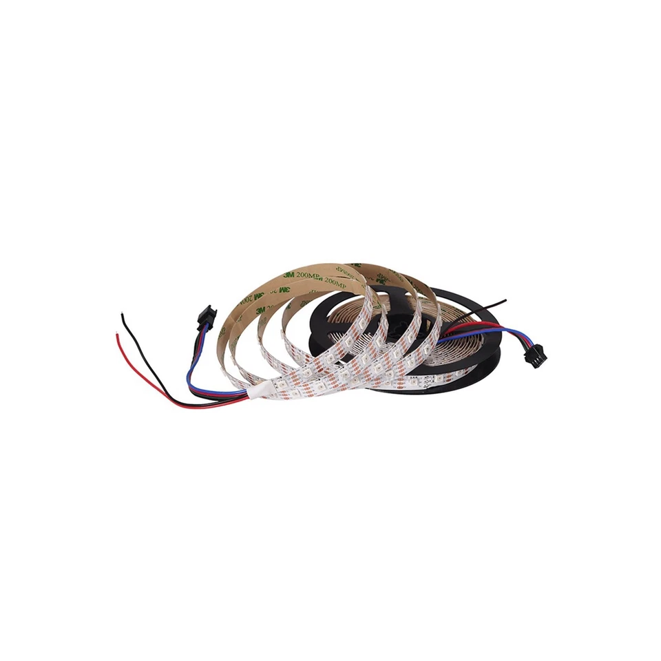 RGB LED Strip SMD5050, SK9822 (white, with controls, IP20, 5 V, 60 LEDs/m, 5 m) - Image 1 of 1