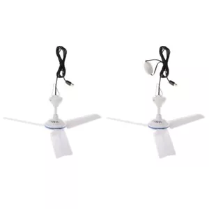 for DC 5V Ceiling Fan Portable Small USB Fans Mini Hanging for Camper Tents Bed - Picture 1 of 10