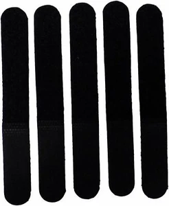 20 TIDYTIES RESUABLE HOOK & LOOP STRONG FABRIC CABLE TIES ORGANISER BLACK - Picture 1 of 6